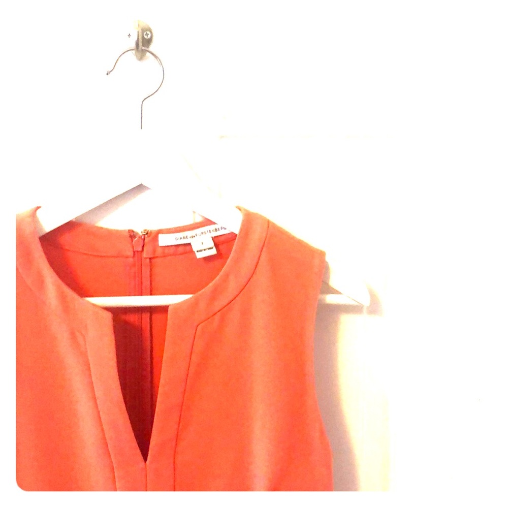 Coral sleeveless DVF dress!!